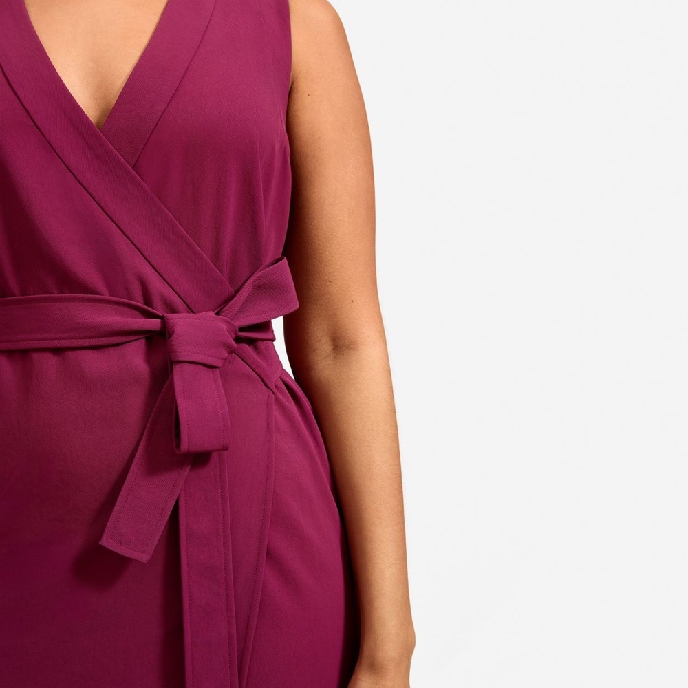Everlane Japanese GoWeave Sleeveless Wrap Dress